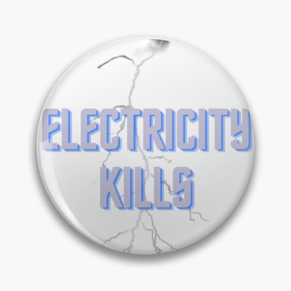Item preview, ELECTRICITY KILLS Purple and White Circle Sticker designed and sold by tinyindiangirl.