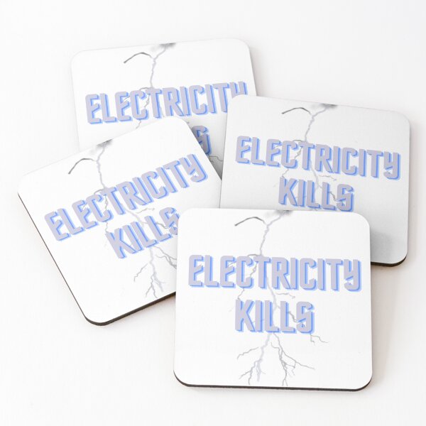 Item preview, ELECTRICITY KILLS Purple and White Circle Sticker designed and sold by tinyindiangirl.