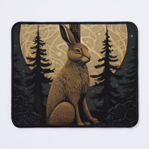 Item preview, Hare, Pagan Hare, Pagan Art, Moon, Animal, designed and sold by thewandswant.