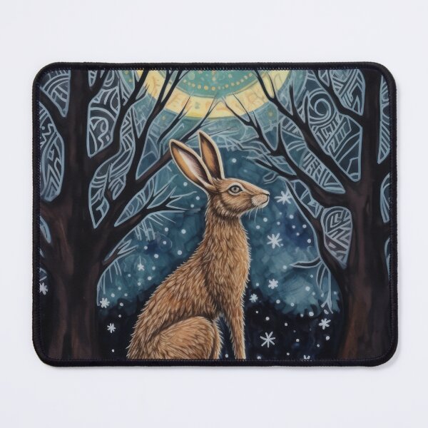 Item preview, Hare, Pagan Hare, Pagan Art, Moon, Animal, designed and sold by thewandswant.