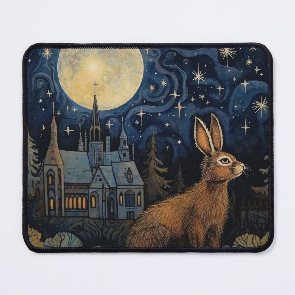 Item preview, Hare, Pagan Hare, Pagan Art, Moon, Animal, designed and sold by thewandswant.
