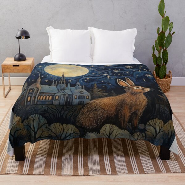 Item preview, Hare, Pagan Hare, Pagan Art, Moon, Animal, designed and sold by thewandswant.