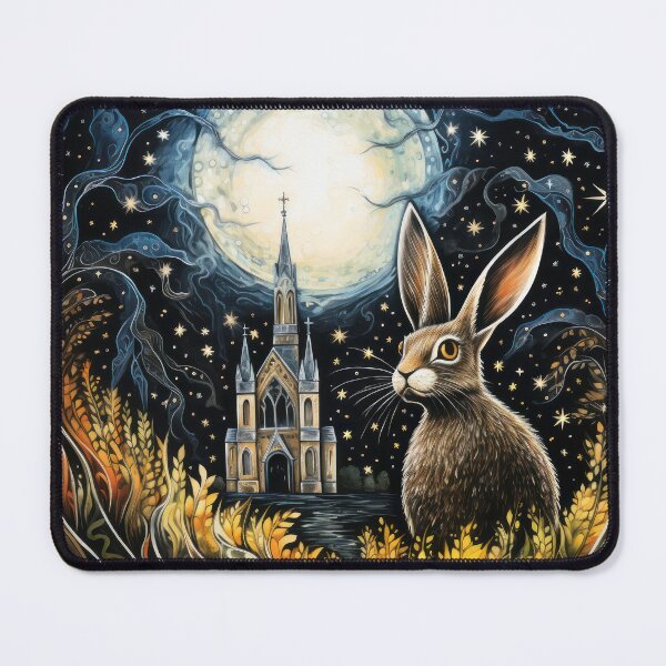Item preview, Hare, Pagan Hare, Pagan Art, Moon, Animal, designed and sold by thewandswant.