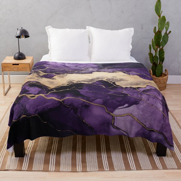 Item preview, Purple Marble Agate Gold Glitter Rich #decor #art #design designed and sold by GrinGalore.
