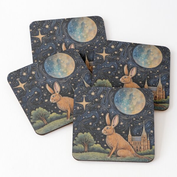 Item preview, Hare, Pagan Hare, Pagan Art, Moon, Animal, designed and sold by thewandswant.