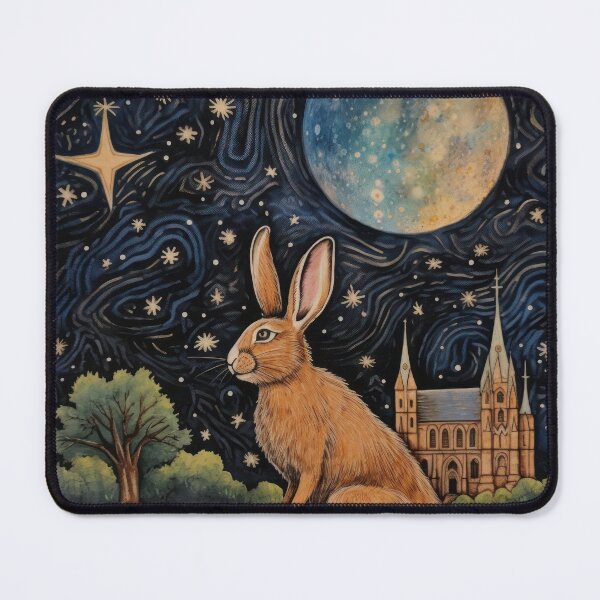 Item preview, Hare, Pagan Hare, Pagan Art, Moon, Animal, designed and sold by thewandswant.
