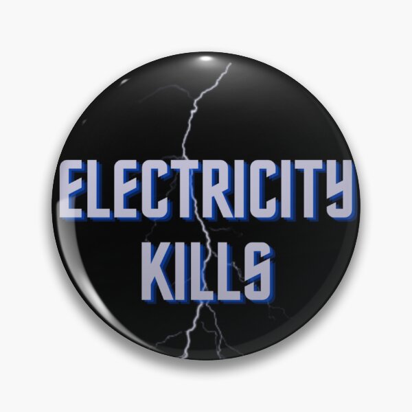 Item preview, ELECTRICITY KILLS Purple and Black Circle Sticker designed and sold by tinyindiangirl.