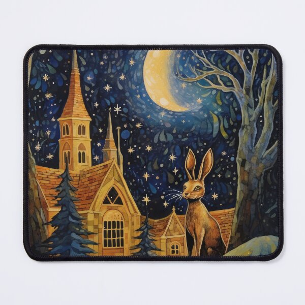 Item preview, Hare, Pagan Hare, Pagan Art, Moon, Animal, designed and sold by thewandswant.