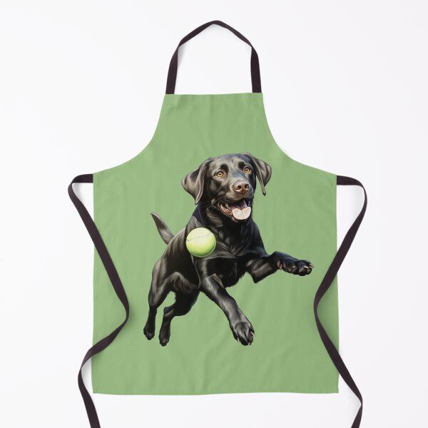 Item preview, Playful Black Labrador with Tennis Ball Illustration designed and sold by solrevolver.