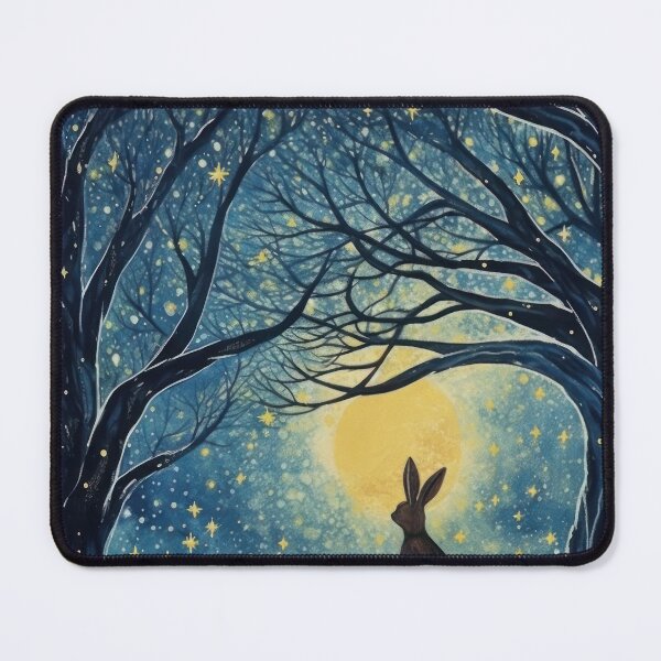 Item preview, Hare, Pagan Hare, Pagan Art, Moon, Animal, designed and sold by thewandswant.