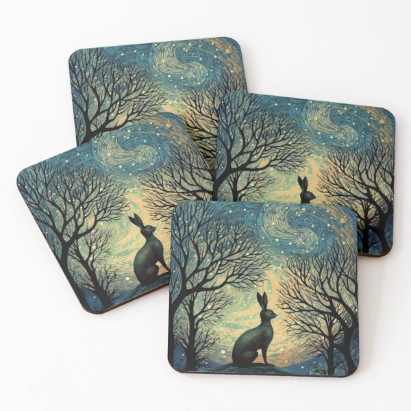 Item preview, Hare, Pagan Hare, Pagan Art, Moon, Animal, designed and sold by thewandswant.