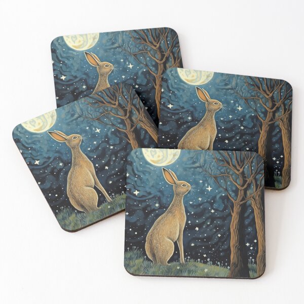 Item preview, Hare, Pagan Hare, Pagan Art, Moon, Animal, designed and sold by thewandswant.