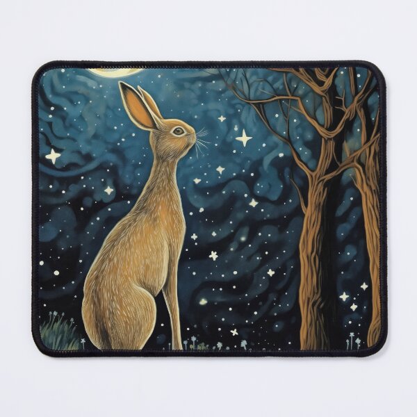 Item preview, Hare, Pagan Hare, Pagan Art, Moon, Animal, designed and sold by thewandswant.