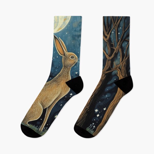 Item preview, Hare, Pagan Hare, Pagan Art, Moon, Animal, designed and sold by thewandswant.