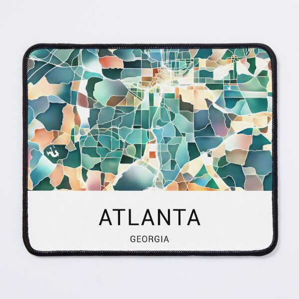 Item preview, Atlanta Georgia Named City Map - Lush Green designed and sold by StylishStacks.