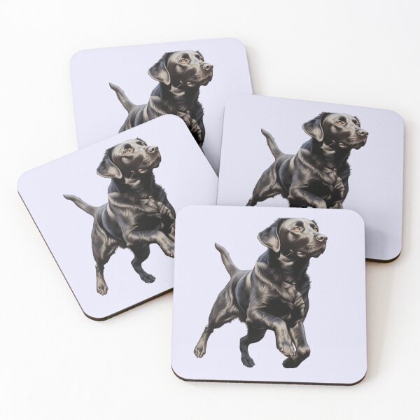 Item preview, Copy of Playful Black Labrador with Tennis Ball Illustration designed and sold by solrevolver.