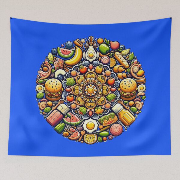 Item preview, Edible Euphoria: A Food Mandala designed and sold by Jolly-Drawings.