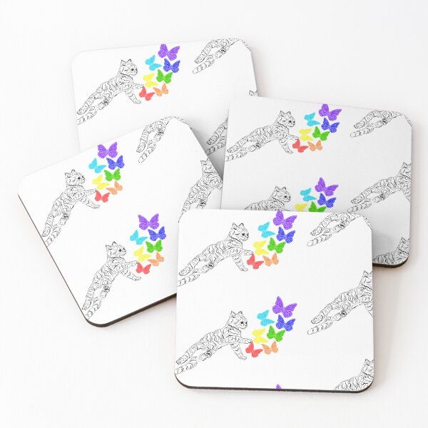 Item preview, RAINBOW CAT PUKE BUTTERFLIES designed and sold by Lovesicker.