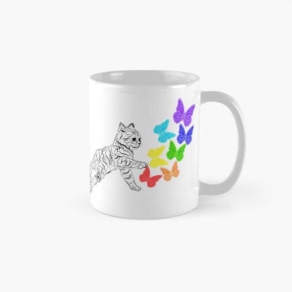 Aperçu de l'œuvre Chat arc-en-ciel vomi papillons créée et vendue par Lovesicker.