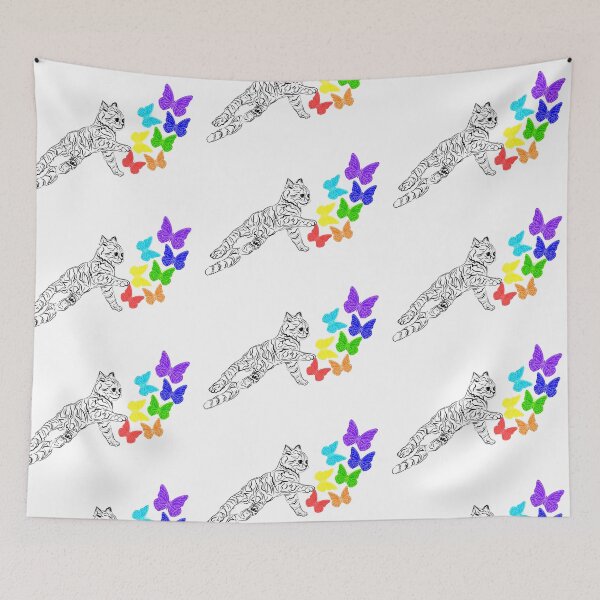 Item preview, RAINBOW CAT PUKE BUTTERFLIES designed and sold by Lovesicker.