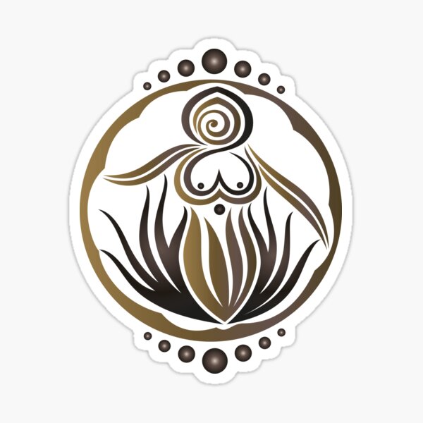 Kleine Erdgöttin. Pagan Wicca Art. Sticker