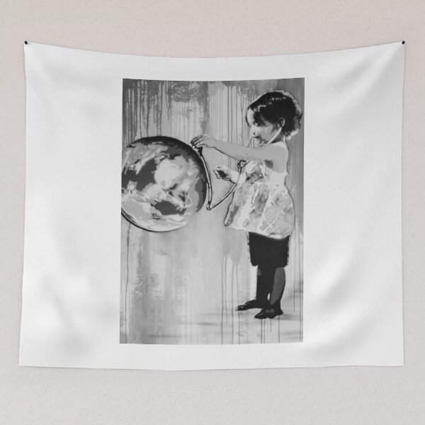 Item preview, Banksy Save My World designed and sold by QuirkByLgnatius.