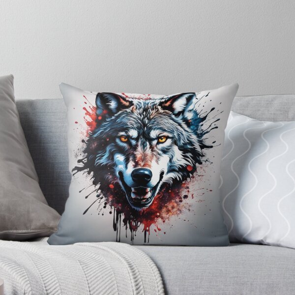 Item preview, colorful wolf head designed and sold by Philfive.