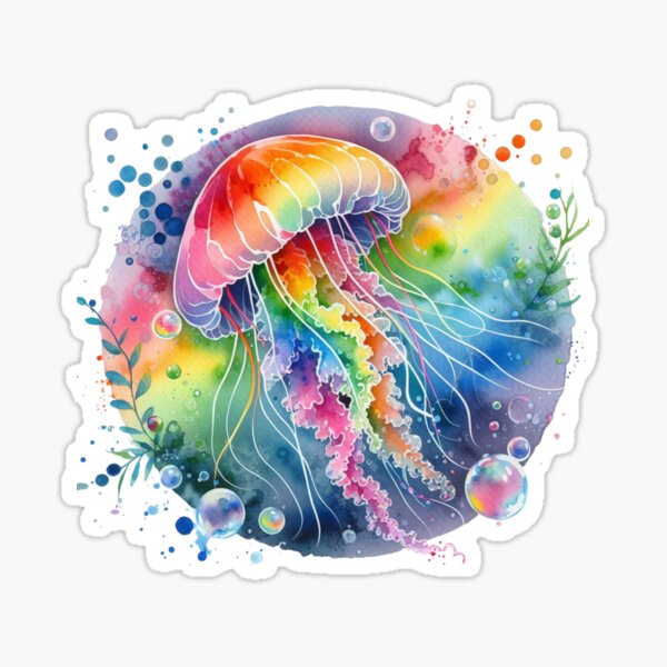 Artikel-Vorschau von Quallen-Aquarell, designt und verkauft von Azrora.
