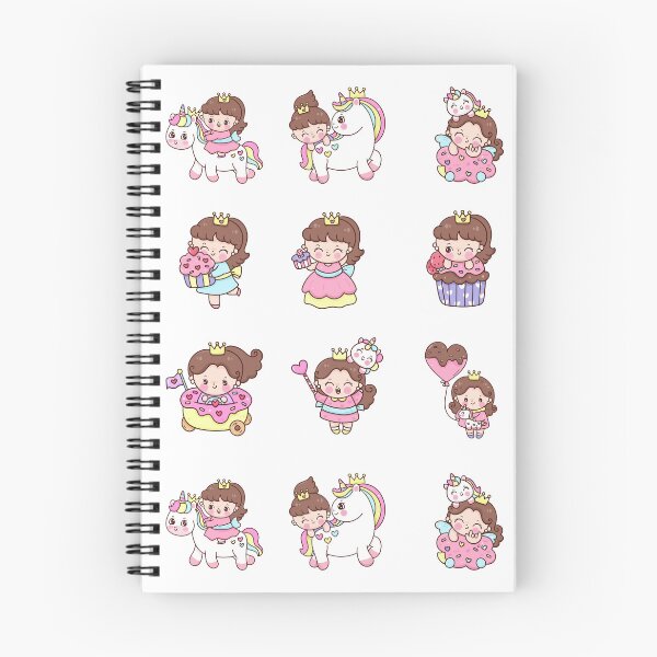 Item preview, happy little girl with candy and her unicorn designed and sold by huape.