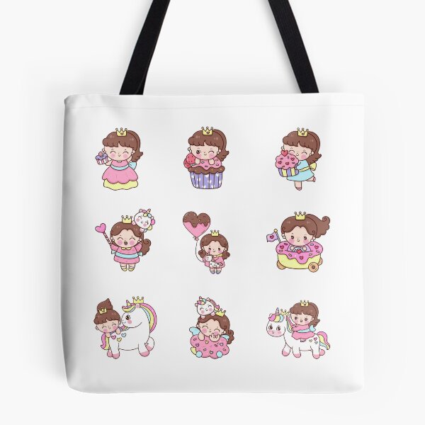 Item preview, happy little girl with candy and her unicorn designed and sold by huape.