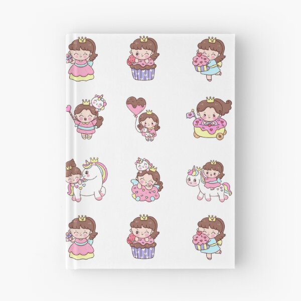 Item preview, happy little girl with candy and her unicorn designed and sold by huape.