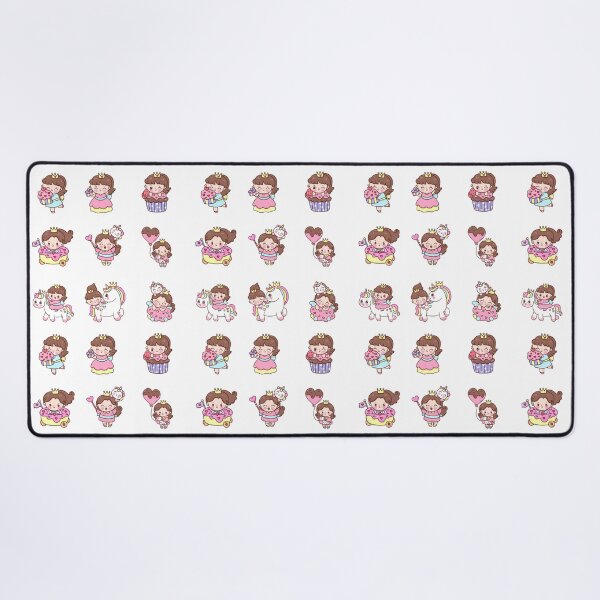 Item preview, happy little girl with candy and her unicorn designed and sold by huape.