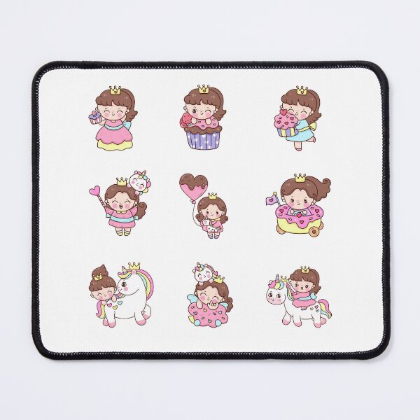 Item preview, happy little girl with candy and her unicorn designed and sold by huape.