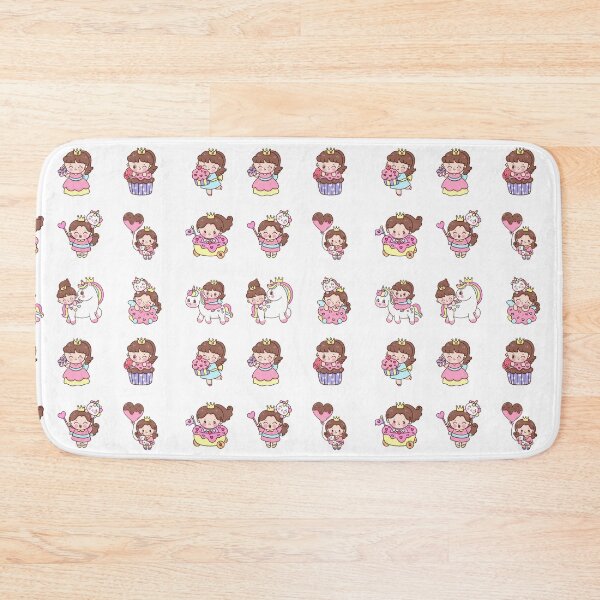 Item preview, happy little girl with candy and her unicorn designed and sold by huape.