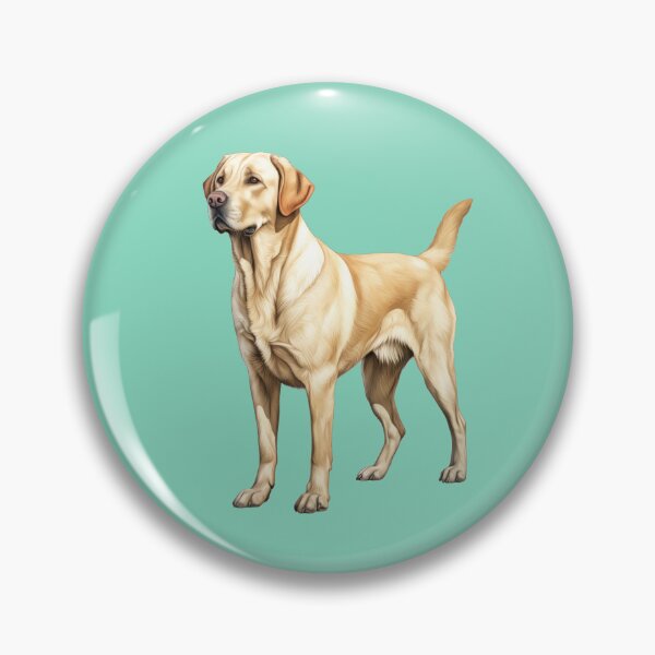 Item preview, Vigilant Yellow Labrador Standing Attentively Illustration designed and sold by solrevolver.