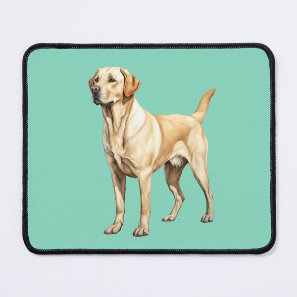 Item preview, Vigilant Yellow Labrador Standing Attentively Illustration designed and sold by solrevolver.