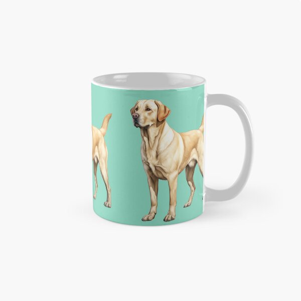 Item preview, Vigilant Yellow Labrador Standing Attentively Illustration designed and sold by solrevolver.
