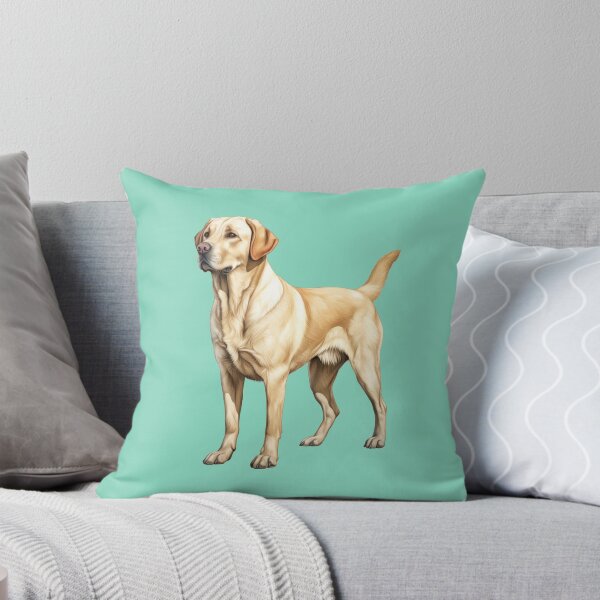 Item preview, Vigilant Yellow Labrador Standing Attentively Illustration designed and sold by solrevolver.