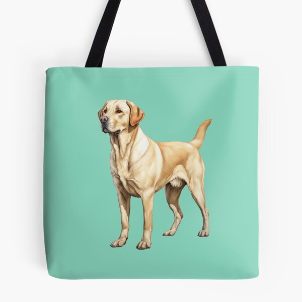 Item preview, Vigilant Yellow Labrador Standing Attentively Illustration designed and sold by solrevolver.