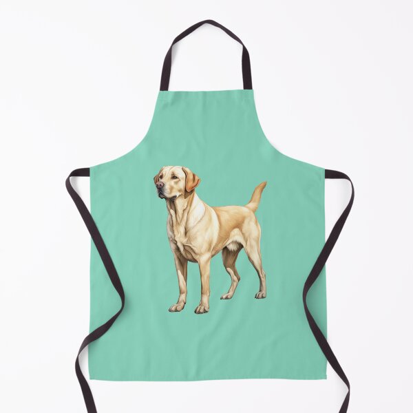 Item preview, Vigilant Yellow Labrador Standing Attentively Illustration designed and sold by solrevolver.