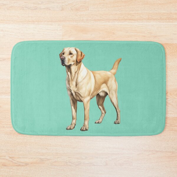 Item preview, Vigilant Yellow Labrador Standing Attentively Illustration designed and sold by solrevolver.
