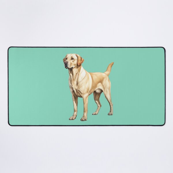 Item preview, Vigilant Yellow Labrador Standing Attentively Illustration designed and sold by solrevolver.
