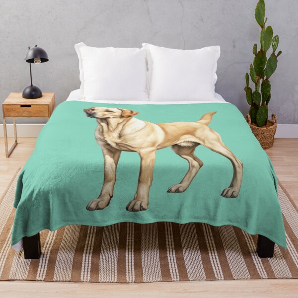Item preview, Vigilant Yellow Labrador Standing Attentively Illustration designed and sold by solrevolver.
