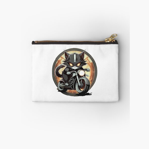 Item preview, Black Samurai Kitten riding a Motorcylce designed and sold by BADESIGNZZ.