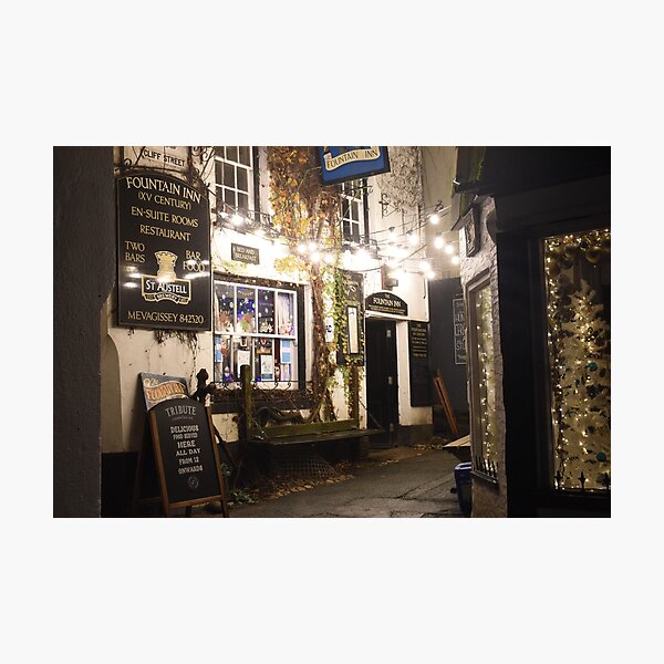 Item preview, The Fountain Inn, Mevagissey designed and sold by DMHotchin.