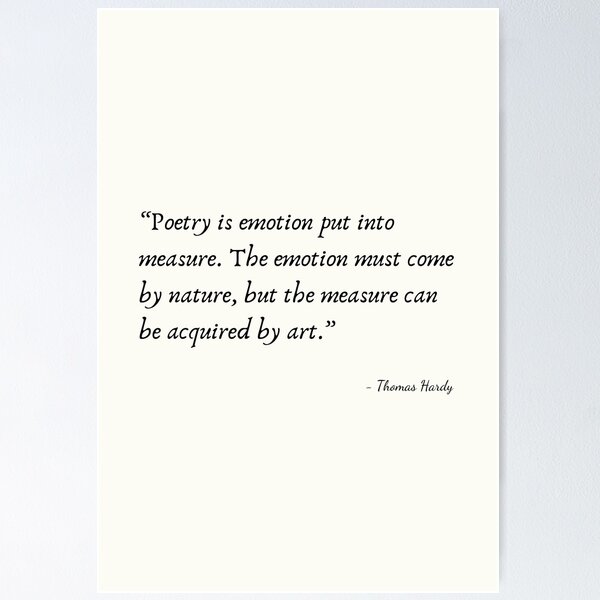 Item preview, A Quote about Poetry by Thomas Hardy designed and sold by Poemit.