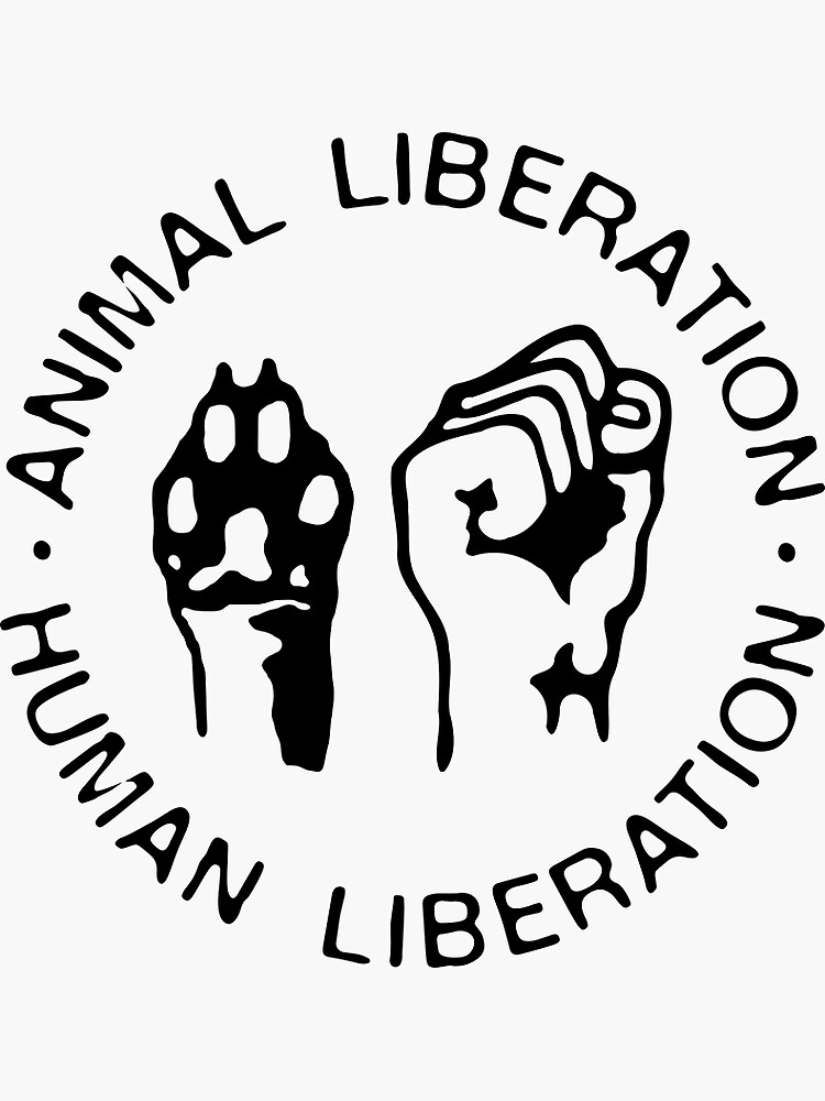 "Animal Liberation Front (ALF) - 360 Logo" Sticker by Veganarchism
