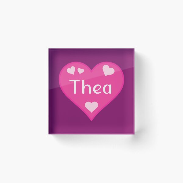 Item preview, Thea Name Pink Heart  designed and sold by Jeallan Designs.