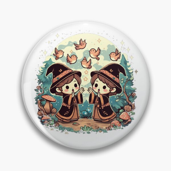Item preview, Twin Druids Calling Forth Birds From The Forest In A Starry Night designed and sold by İlker Berk Ergan.