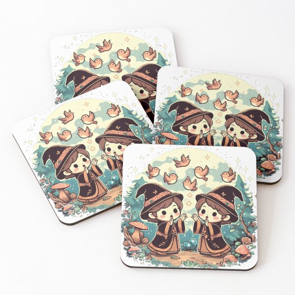 Item preview, Twin Druids Calling Forth Birds From The Forest In A Starry Night designed and sold by İlker Berk Ergan.